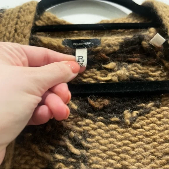 R13 Leopard Grunge Cardigan